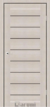 Двері Darumi Doors Leona дуб мембау Чорне скло
