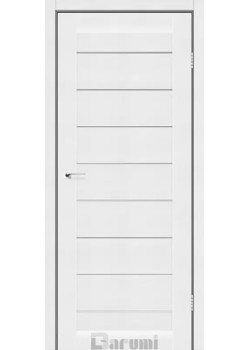 Двері Darumi Doors Leona білий текстурний Чорне скло