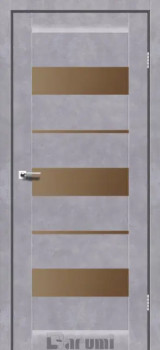 Двері Darumi Doors Marsel сірий бетон сатин бронза