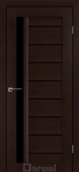 Двері Darumi Doors Bordo дуб честнат Чорне скло