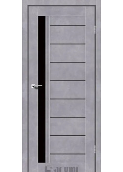 Двері Darumi Doors Bordo сірий бетон Чорне скло