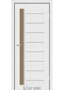 Двері Darumi Doors Bordo білий текстурний сатин бронза