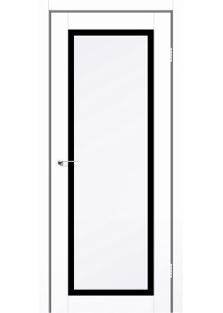 Двері Darumi Doors ANNECY білий матовий Чорне скло