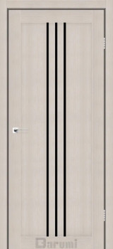 Двері Darumi Doors Christi дуб мембау Чорне скло