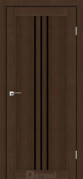 Двері Darumi Doors Christi дуб честнат Чорне скло