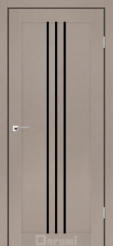 Двері Darumi Doors Christi сірий краст Чорне скло