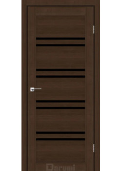 Двері Darumi Doors Mary дуб честнат Чорне скло