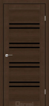 Двері Darumi Doors Mary дуб честнат Чорне скло