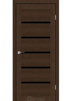 Двері Darumi Doors Tina дуб честнат Чорне скло