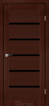 Двері Darumi Doors Tina венге панга Чорне скло