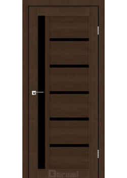 Двері Darumi Doors Arny дуб честнат Чорне скло
