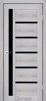 Двері Darumi Doors Arny сіра модрина Чорне скло
