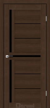 Двері Darumi Doors Sabrina дуб честнат Чорне скло