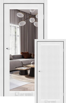 Двері Darumi Doors Violeta білий текстурний з одностороннім дзеркалом