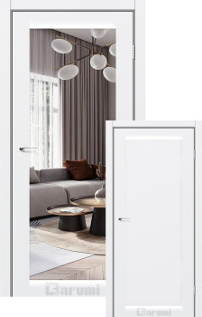 Двері Darumi Doors Violeta білий мат з одностороннім дзеркалом