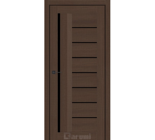 Міжкімнатні Двері Darumi Doors Floriana-01 дуб каріні Чорне скло Ламінатин
