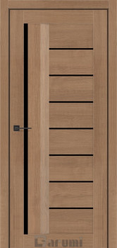 Двері Darumi Doors Floriana-01 горіх кендал Чорне скло
