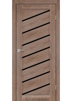 Двері Darumi Doors Rosalia горіх бургун Чорне скло