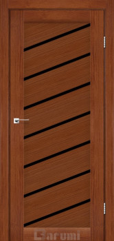 Двері Darumi Doors Rosalia горіх роял Чорне скло