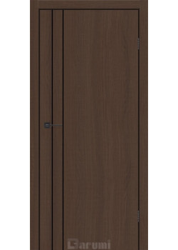Двері Darumi Doors Plato Line PTL-05 дуб каріні молдинг і торці алюміній чорний