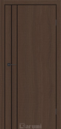 Міжкімнатні Двері Darumi Doors Plato Line PTL-05 дуб каріні молдинг і торці алюміній чорний Ламінатин