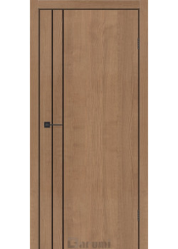 Двері Darumi Doors Plato Line PTL-05 горіх кендал молдинг і торці алюміній чорний