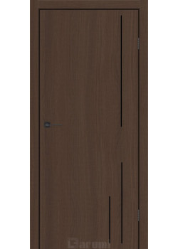 Двері Darumi Doors Plato Line PTL-06 дуб каріні молдинг і торці алюміній чорний
