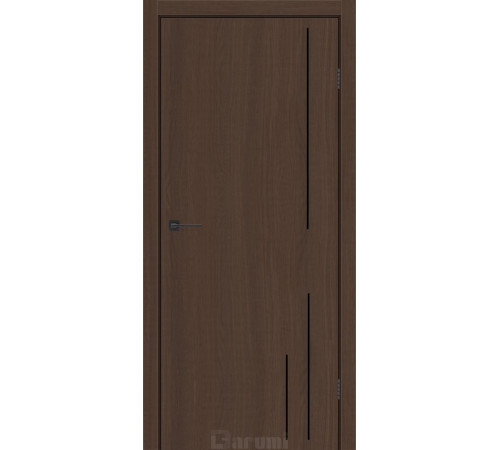 Міжкімнатні Двері Darumi Doors Plato Line PTL-06 дуб каріні молдинг і торці алюміній чорний Ламінатин
