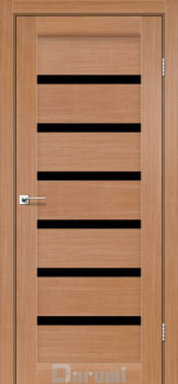 Двері Darumi Doors Vela дуб натуральний Чорне скло