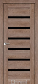 Двері Darumi Doors Vela горіх бургун Чорне скло