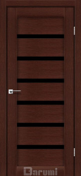 Двері Darumi Doors Vela венге панга Чорне скло