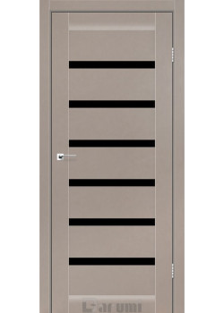Двері Darumi Doors Vela сірий краст Чорне скло