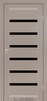 Двері Darumi Doors Vela сірий краст Чорне скло