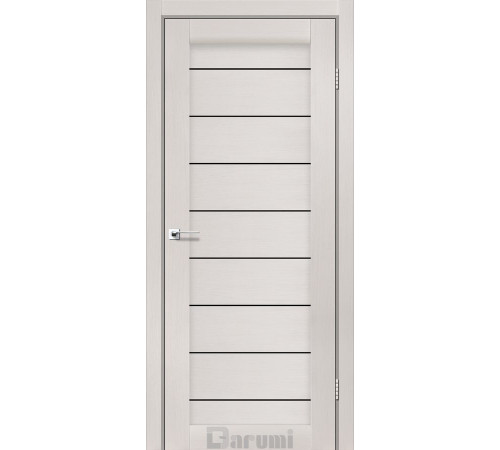 Межкомнатные Двери Darumi Doors Leona дуб ольс Черное стекло Ламинатин