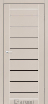 Двері Darumi Doors Leona димчастий краст Чорне скло