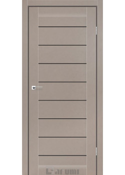 Двері Darumi Doors Leona сірий краст Чорне скло
