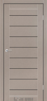 Двері Darumi Doors Leona сірий краст Чорне скло