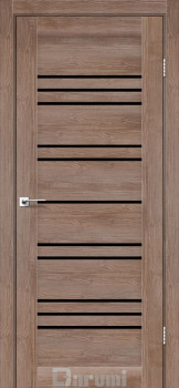 Двері Darumi Doors Versal горіх бургун Чорне скло