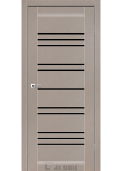 Двері Darumi Doors Versal сірий краст Чорне скло