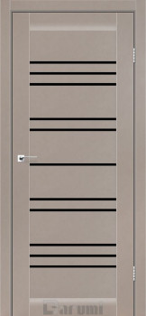 Двері Darumi Doors Versal сірий краст Чорне скло