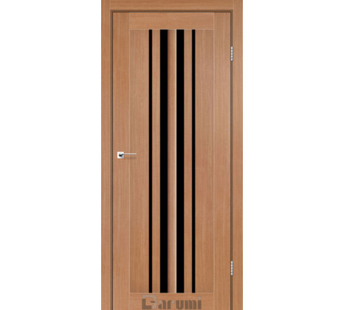 Межкомнатные Двери Darumi Doors Prime дуб натуральный Черное стекло Ламинатин