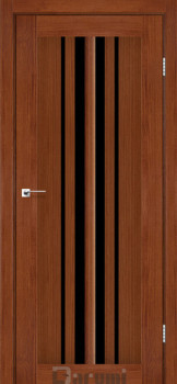 Двері Darumi Doors Prime горіх роял Чорне скло