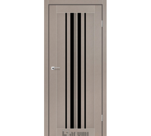 Міжкімнатні Двері Darumi Doors Prime сірий краст Чорне скло Ламінатин