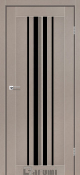 Двері Darumi Doors Prime сірий краст Чорне скло