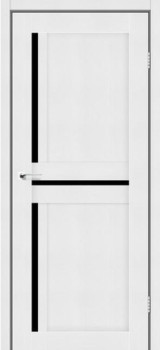 Двері Darumi Doors Next білий текстурний Чорне скло