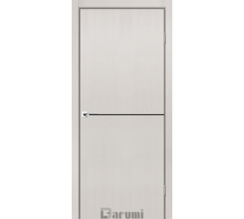 Міжкімнатні Двері Darumi Doors Plato Line PTL-03 дуб ольс (декор з алюмінію чорного кольору) Ламінатин