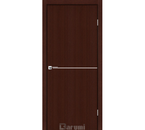 Межкомнатные Двери Darumi Doors Plato Line PTL-03 венге панга (декор с алюминия цвета никель) Ламинатин