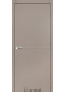 Двері Darumi Doors Plato Line PTL-03 сірий краст (декор з алюмінію кольору нікель)
