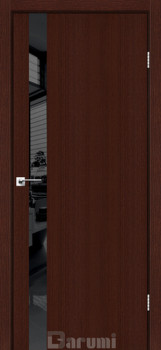 Двері Darumi Doors Plato Line PTL-04 венге панга Чорне скло
