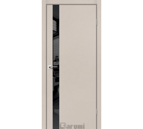 Міжкімнатні Двері Darumi Doors Plato Line PTL-04 димчастий краст Чорне скло Ламінатин